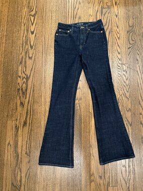 J. Crew Dark Blue Flare Wide-Leg Jeans